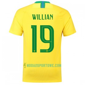 Koszulka Brazylia Willian 19 Mistrzostwa Świata 2018 Domowe Stroje Piłkarskie